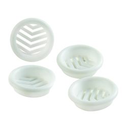 Kit 4 Reixetes Empotrar 4Cm Abs Blanc