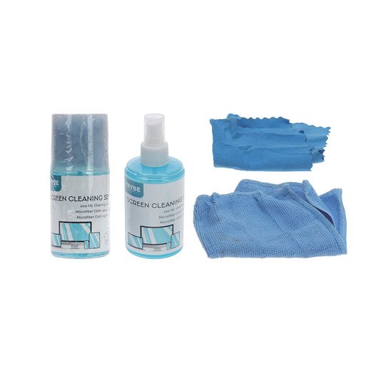 Kit limpieza pantalla, spray + paño de fibras, 200 ml