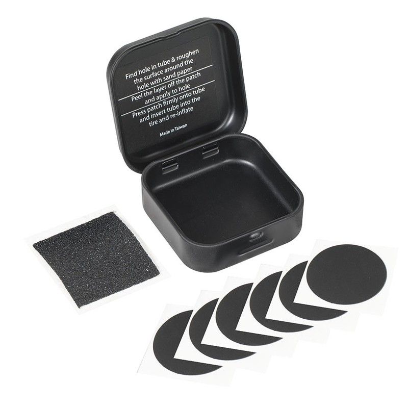 Kit pinchazos bicicleta RATIO 5870. Repara Pinchazos Bici 6 Parches 1 Lija
