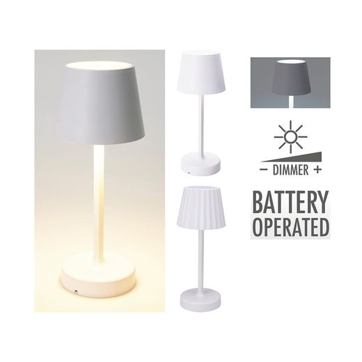 Lampara USB blanca 10x26 cm, 3 modos luz, 3 pilas AA