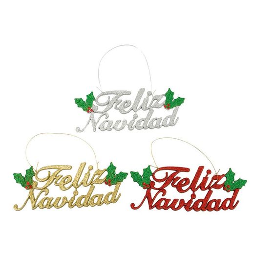 Rètol Bon Nadal purpurina. Assortiments.