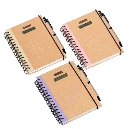 Libreta Boli Y Calculadora Neon Basics