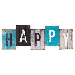 Mural em tela Feliz / Relax Surt.76X22Cm.