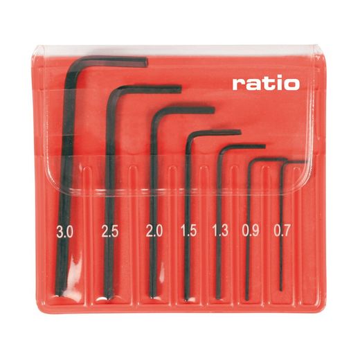 Llave acodada Allen de precisión RATIO 5184 Llaves Allen Jgo.7 (0,7-3Mm) Precis.Rati