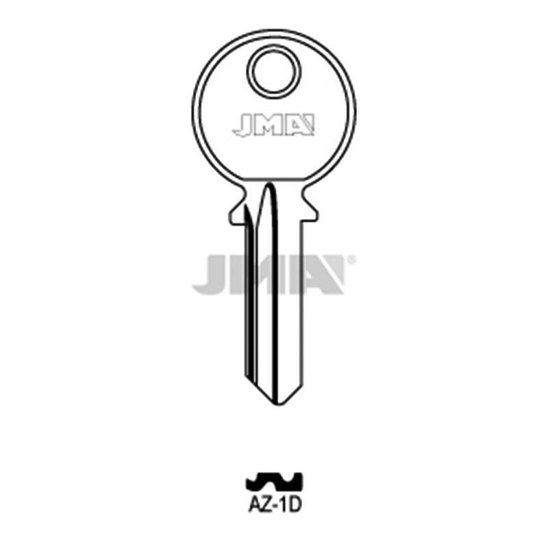 Llave plana color en bruto JMA. 50 Llaves Bruto Aluminio U-5D. Surtido