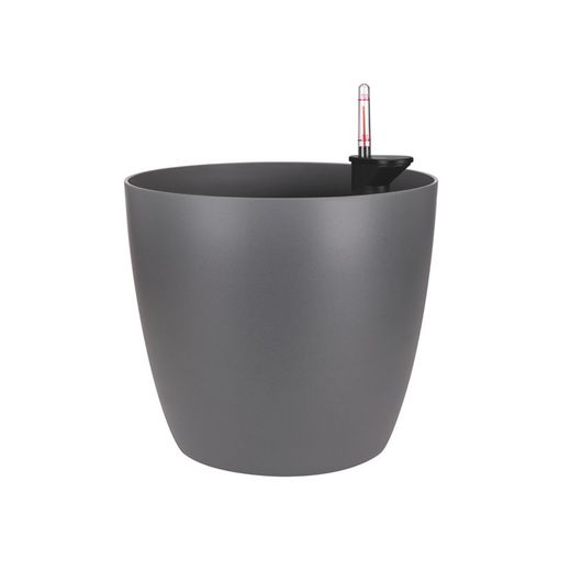 Vaso redondo de Bruxelas, 18 cm, antracite