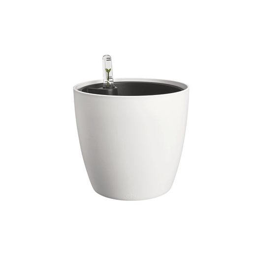 Vaso de flores redondo de Bruxelas, 18 cm, branco