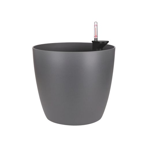 Vaso redondo de Bruxelas, 25 cm, antracite