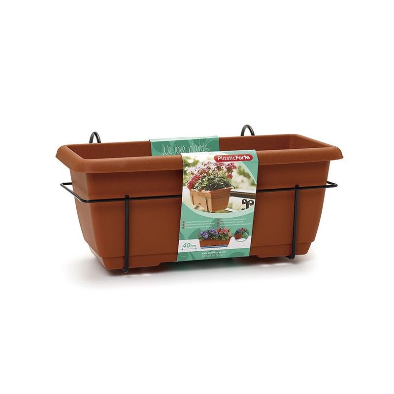 Macetas y jardineras Balconera+Plato+Soporte 40 Cm. Terrac.