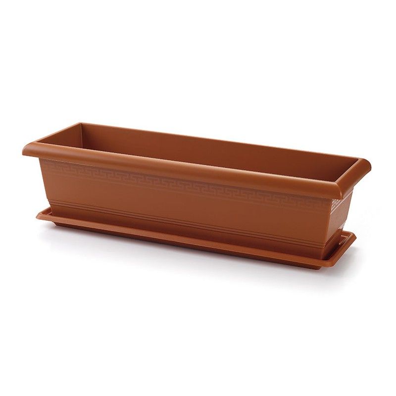 Macetas y jardineras Jardinera + Plato 60 Cm. Terracota