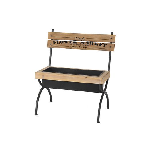 Jardinière en forme de banc de marché aux fleurs (2 pièces).