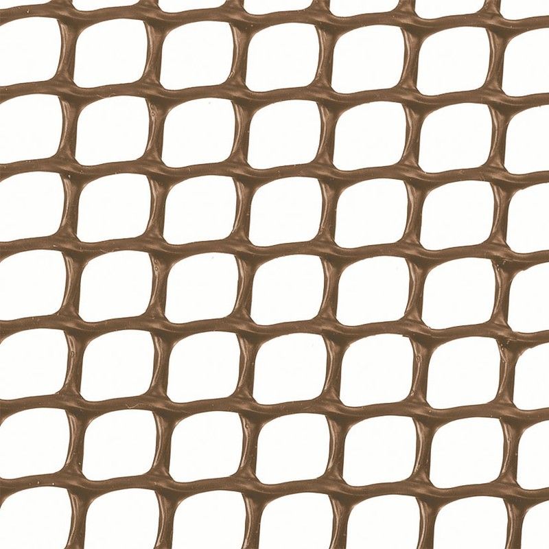 Malla plástica cuadrada INTERMAS Malla Cuadrada 10X10 Marrón. 1X5 M
