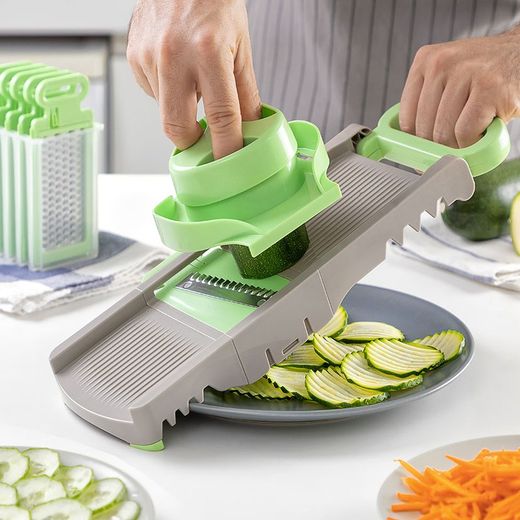 Mandolina-rallador plegable INNOVAGOODS 6en1 Mandolina Rallador Plegable 6 En 1