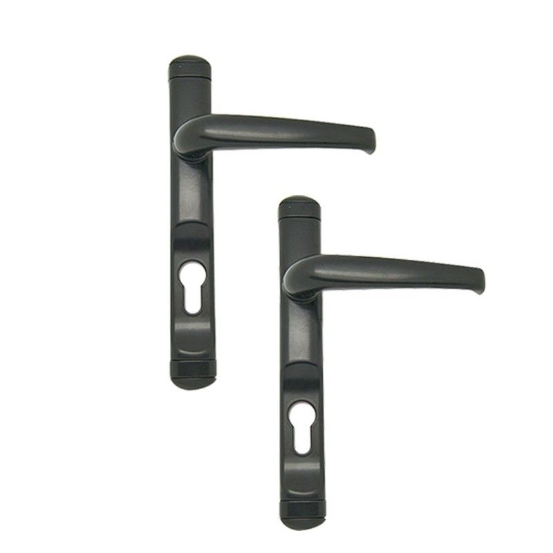 Manilla carpinterÇğa aluminio MICEL 6824. Juego Manilla 6824 C/B Aluminio Negro
