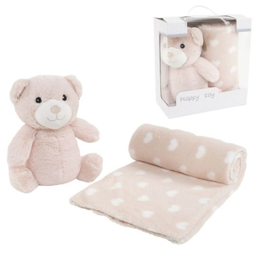 Manta Con Peluche Oso Rosa Caja  311808