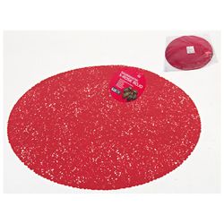 Toalha de mesa individual vermelha 40 cm.