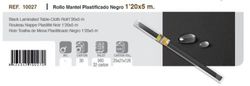 Rolo de Toalha de Mesa de Plast Preto 1.20X5 R-10027
