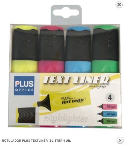 Marcadores Fluor 4 Colores 14821