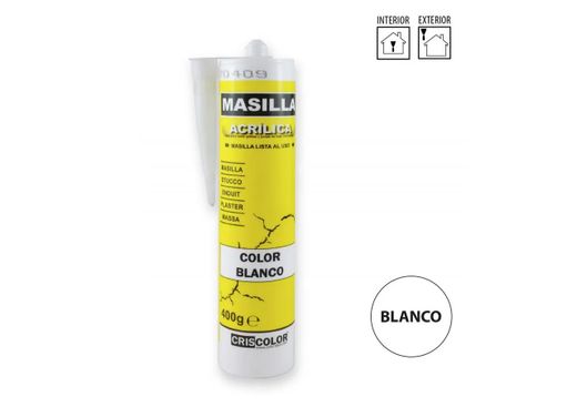 Cartouche de mastic acrylique blanc 400 g