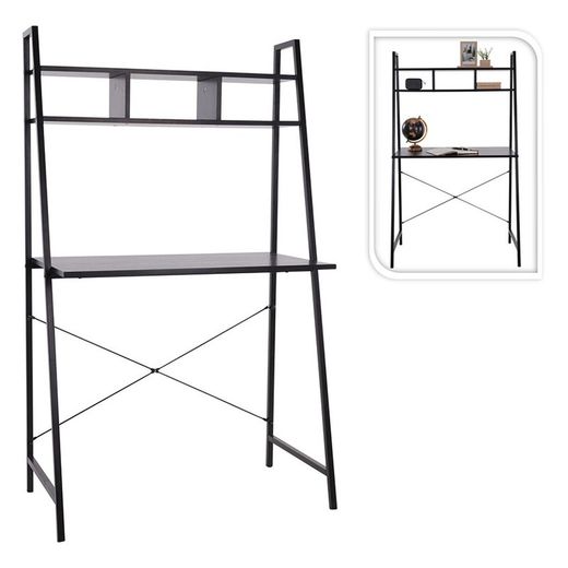 Table de bureau noire 84X46X142 Cm