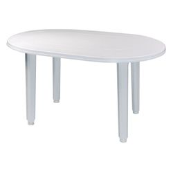 Table Ovale 130 X 90 Cm. Blanc