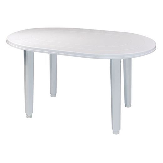 Table Ovale 130 X 90 Cm. Blanc