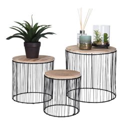 Tableaux auxiliaires 3 unités. 29X24X19 cm.