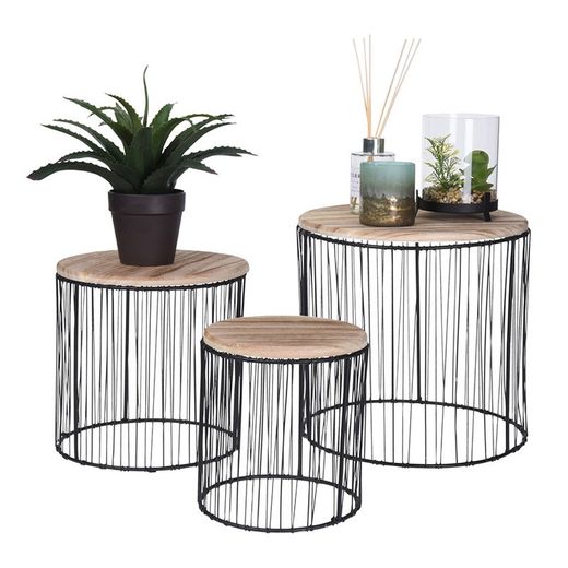 Tableaux auxiliaires 3 unités. 29X24X19 cm.