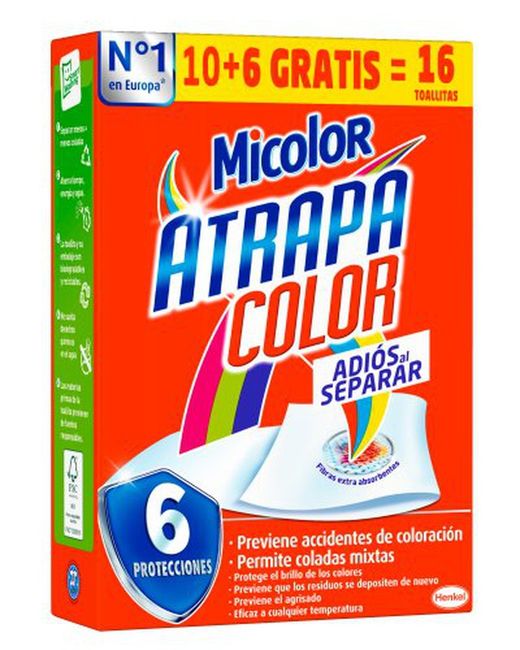 Lingettes Micolor Attrape Couleur (10+6)