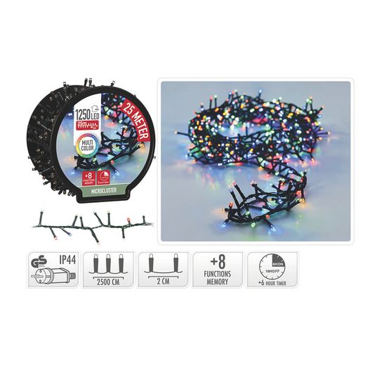 Microcluster 1250 Led Multicolor 20M