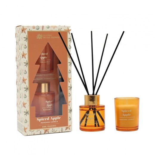 Bougie de Noël Mikado + Pomme épicée 63924