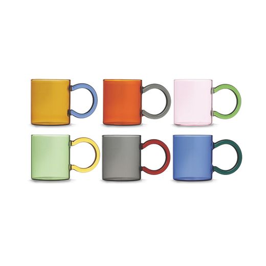 Mug Borosilicat 38,5 Cl. Col.Surt.6 Uts