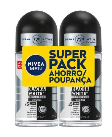 Nivea Deo.Rollon 50 B&W Men Duplo