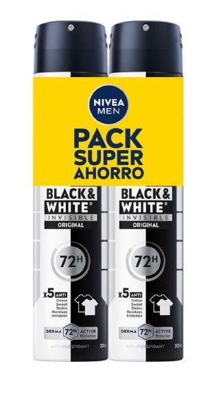 Nivea Deo.Spray 200 B&W Men Duplo