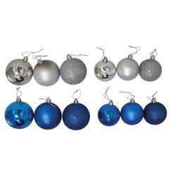 Pack 24 Boles 6 Cm. Blau/Plata