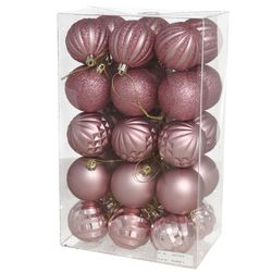 Pack 30 Bolas 6 Cm. Tonos Rosa