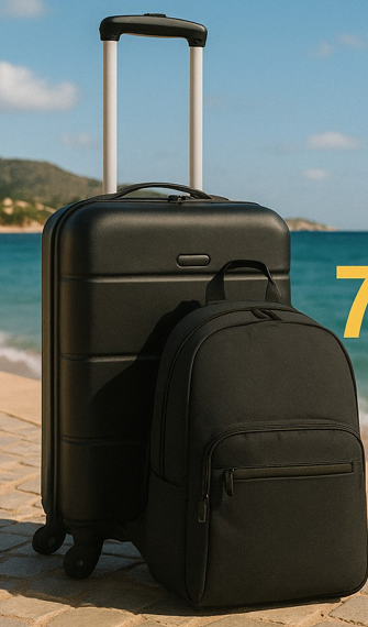 Pack maleta cabina + mochila Numada negra