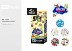 Rolo de papel infantil sortido. 70x2mt 40900