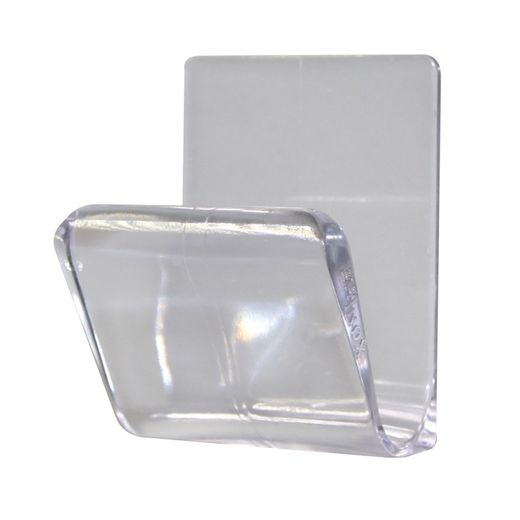Percha autoadhesiva BRINOX. Colgador Adhesivo .Plastico Transp. 1Un.