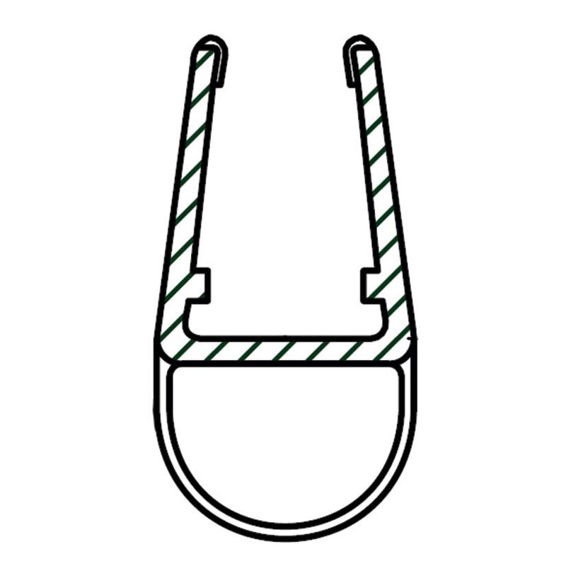 Perfil recambio para mampara. Perfil 2 Metros Burbuja Mampara 6/8Mm