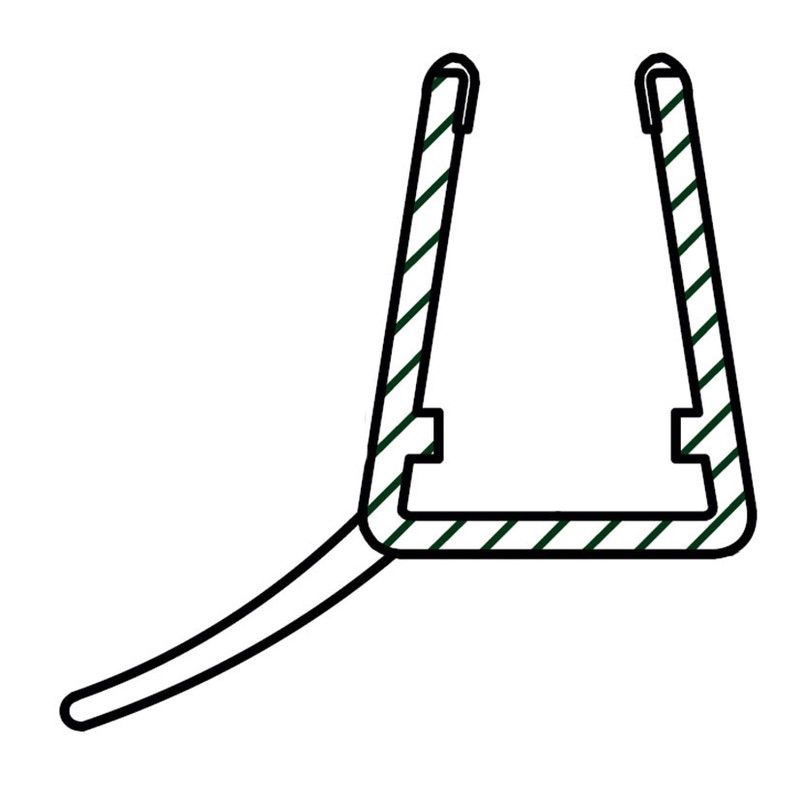 Perfil recambio para mampara. Perfil 2 Metr.Vierteagua Central  6/8Mm