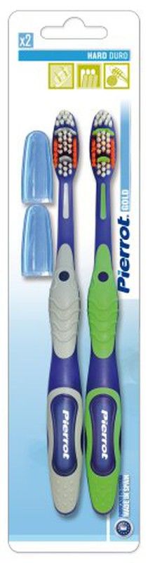 Brosse à dents rigide Pierrot Gold (2) R345