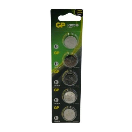 Pile bouton au lithium GP R-2016 -5Un-