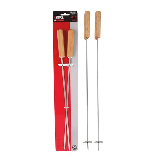 Brochettes pour barbecue 46,5 cm, lot de 2