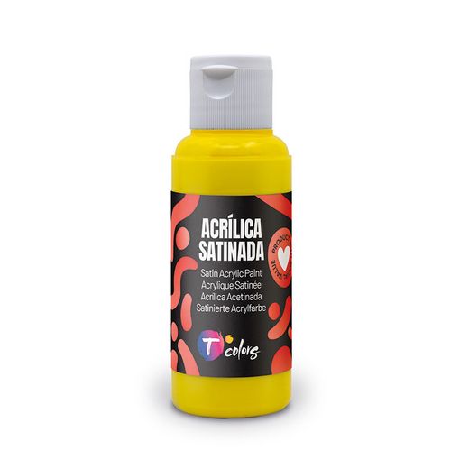 Tinta acrílica amarelo acetinado 80ml