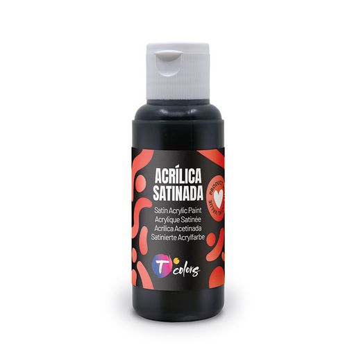 Pintura Acrilica Satinat Negre 80ml