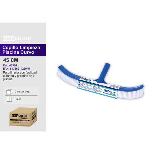 Brosse de piscine courbée 45 cm R-42394