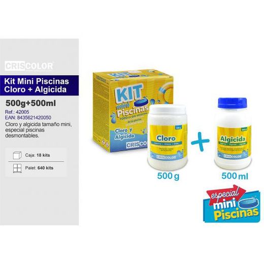 Kit piscine Mini Pool Chlore+Alg.42005