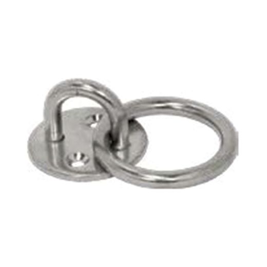 Placa de amarre con anilla Anilla Con Placa Redonda Inox 50X60