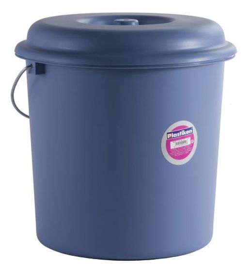 Lixeira Plastiken 23 Lt Azul Com Tampa